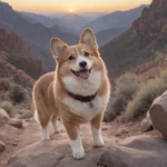 Adventurous and Corgi hiking